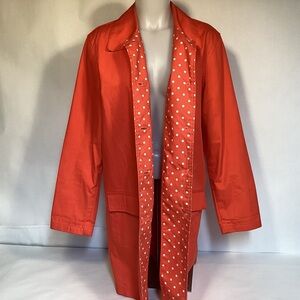 Vintage Lauren Ralph Lauren Women’s Orange Trench Coat Size Large